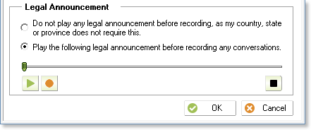 Record legal announcement.