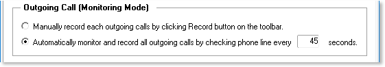 Setup Auto-Recording Mode for Outgoing Calls