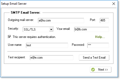 Set up email server.